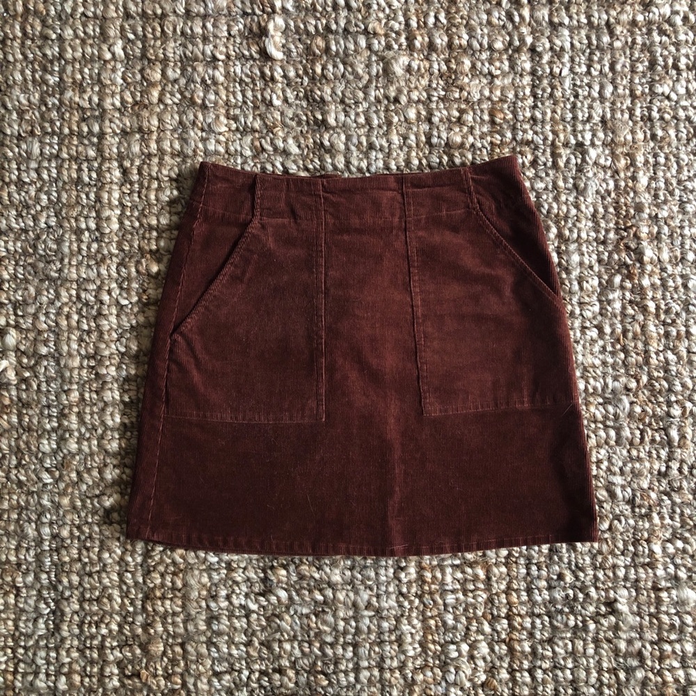 h&m - corduroy a-line skirt (size 2)